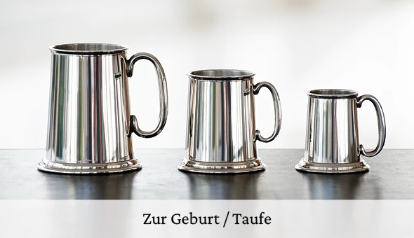 Zur Geburt - Taufe Zinnkrug